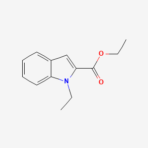 molecular formula C13H15NO2 B15355034 Ethyl 1-ethyl-1h-indole-2-carboxylate CAS No. 40913-41-5