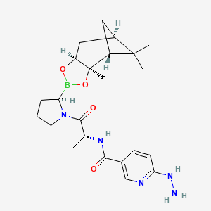 molecular formula C23H34BN5O4 B15355087 (3aR,4R,6R,7aS)-Pinanediol Ester Pyrrolidinyl Nicotinamide 