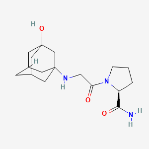 molecular formula C17H27N3O3 B15355105 N-(3-Hydroxytricyclo[3.3.1.13,7]dec-1-yl)glycyl-L-prolinamide 