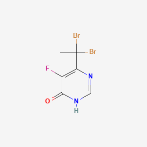 6-(1,1-Dibromoethyl)-5-fluoropyrimidin-4-ol