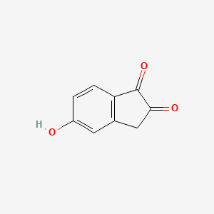 molecular formula C9H6O3 B15355114 5-hydroxy-3H-indene-1,2-dione 