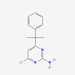 molecular formula C13H14ClN3 B15355140 4-Chloro-6-(2-phenylpropan-2-yl)pyrimidin-2-amine 