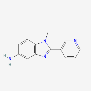 molecular formula C13H12N4 B15355147 1-Methyl-2-pyridin-3-ylbenzimidazol-5-amine 