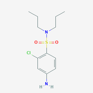 molecular formula C12H19ClN2O2S B15355212 4-amino-2-chloro-N,N-dipropylbenzenesulfonamide 