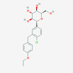 molecular formula C21H25ClO6 B15355221 (2R,3S,4S,5R,6S)-2-(4-Chloro-3-(4-ethoxybenzyl)phenyl)-6-(hydroxymethyl)tetrahydro-2H-pyran-3,4,5-triol 