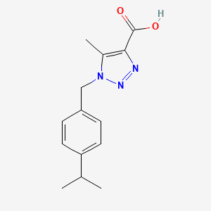 5-Methyl-1-[(4-propan-2-ylphenyl)methyl]triazole-4-carboxylic acid