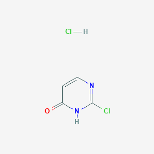 molecular formula C4H4Cl2N2O B15355276 2-Chloro-4(1H)-pyrimidinone Hydrochloride 