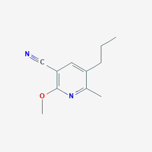 molecular formula C11H14N2O B15355279 2-Methoxy-6-methyl-5-propylpyridine-3-carbonitrile 