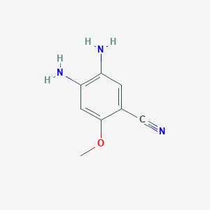 molecular formula C8H9N3O B15355314 4,5-Diamino-2-methoxybenzonitrile CAS No. 1196074-44-8