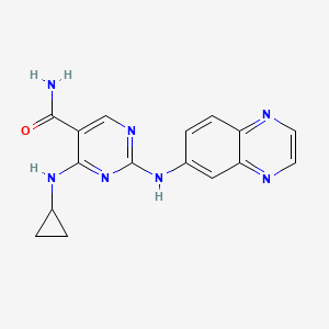 4-(Cyclopropylamino)-2-(quinoxalin-6-ylamino)pyrimidine-5-carboxamide