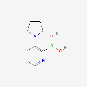 molecular formula C9H13BN2O2 B15355357 (3-Pyrrolidin-1-ylpyridin-2-yl)boronic acid 