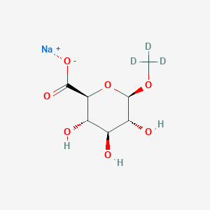 molecular formula C7H11NaO7 B15355413 Methyl-d3 Beta-D-Glucuronide Sodium Salt 