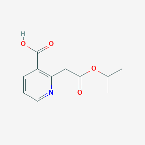 molecular formula C11H13NO4 B15355424 2-(2-Oxo-2-propan-2-yloxyethyl)pyridine-3-carboxylic acid 