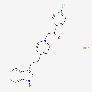 1-(4-Chlorophenyl)-2-(4-[2-(1H-indol-3-YL)ethyl]pyridinium-1-YL)ethan-1-onebromide