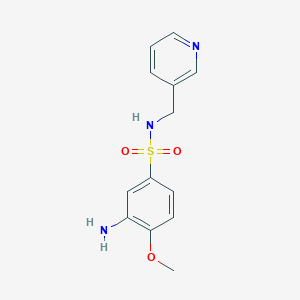 3-amino-4-methoxy-N-(pyridin-3-ylmethyl)benzenesulfonamide