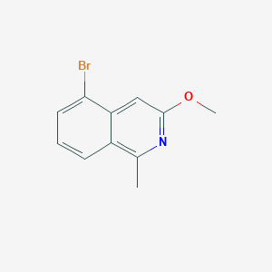 molecular formula C11H10BrNO B15355556 5-Bromo-3-methoxy-1-methylisoquinoline 