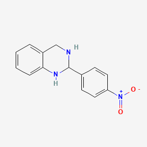 molecular formula C14H13N3O2 B15355568 2-(4-Nitrophenyl)-1,2,3,4-tetrahydroquinazoline CAS No. 84571-09-5