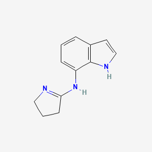 molecular formula C12H13N3 B15355574 N-(3,4-dihydro-2H-pyrrol-5-yl)-1H-indol-7-amine 