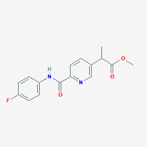 Methyl 2-(6-(4-fluorophenylcarbamoyl)pyridin-3-yl)propanoate