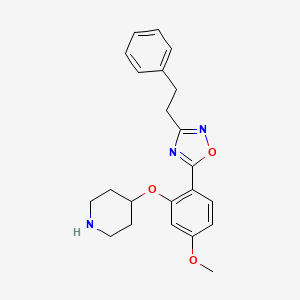 5-(4-Methoxy-2-piperidin-4-yloxyphenyl)-3-(2-phenylethyl)-1,2,4-oxadiazole