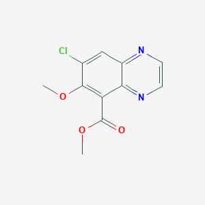 molecular formula C11H9ClN2O3 B15355598 Methyl 7-chloro-6-methoxyquinoxaline-5-carboxylate 