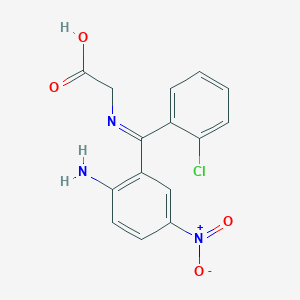 (Z)-2-(((2-Amino-5-nitrophenyl)(2-chlorophenyl)methylene)amino)acetic acid