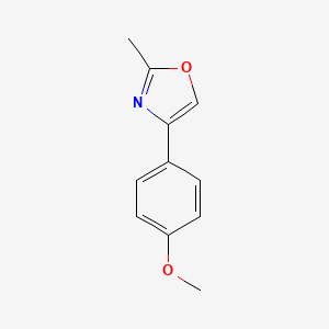 molecular formula C11H11NO2 B15355671 4-(4-Methoxyphenyl)-2-methyloxazole 