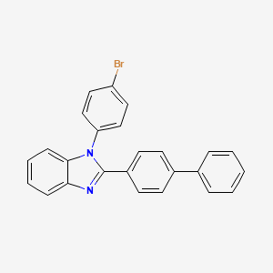 molecular formula C25H17BrN2 B15355692 1-(4-Bromophenyl)-2-(4-phenylphenyl)benzimidazole 