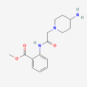 Methyl 2-[[2-(4-aminopiperidin-1-yl)acetyl]amino]benzoate