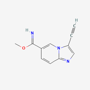 Methyl 3-ethynylimidazo[1,2-a]pyridine-6-carboximidate