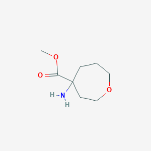 molecular formula C8H15NO3 B15355767 4-Oxepanecarboxylic acid, 4-amino-, methyl ester CAS No. 1298175-45-7