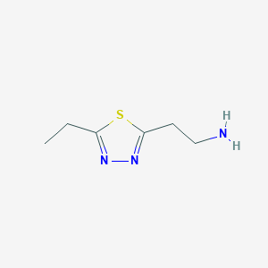 molecular formula C6H11N3S B15355807 2-(5-Ethyl-1,3,4-thiadiazol-2-yl)ethanamine 