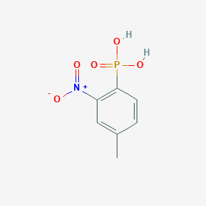 molecular formula C7H8NO5P B15355809 (4-Methyl-2-nitrophenyl)phosphonic acid 