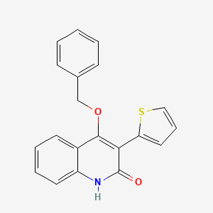 molecular formula C20H15NO2S B15355837 4-phenylmethoxy-3-thiophen-2-yl-1H-quinolin-2-one 