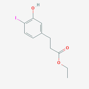 molecular formula C11H13IO3 B15355844 Ethyl 3-(3-hydroxy-4-iodophenyl)propanoate 