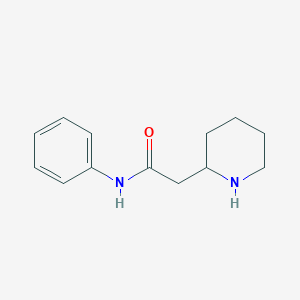 molecular formula C13H18N2O B15355872 N-phenyl-2-piperidin-2-ylacetamide 