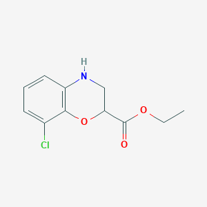 molecular formula C11H12ClNO3 B15355877 ethyl 8-chloro-3,4-dihydro-2H-1,4-benzoxazine-2-carboxylate 