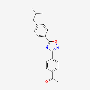 molecular formula C20H20N2O2 B15355879 1-{4-[5-(4-Isobutylphenyl)-1,2,4-oxadiazol-3-yl]phenyl}ethanone 