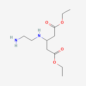 molecular formula C11H22N2O4 B15355881 Diethyl 3-(2-aminoethylamino)pentanedioate 