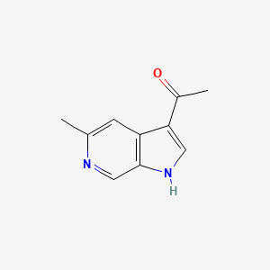 molecular formula C10H10N2O B15355885 1-(5-methyl-1H-pyrrolo[2,3-c]pyridin-3-yl)ethanone 