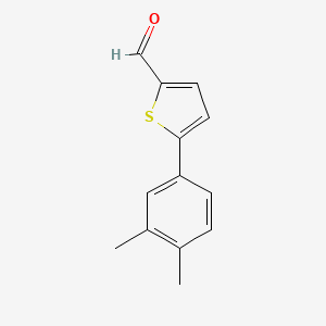 molecular formula C13H12OS B15355914 5-(3,4-dimethylphenyl)-2-Thiophenecarboxaldehyde CAS No. 343604-14-8