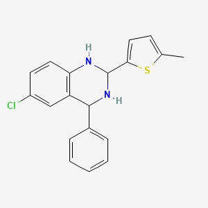 6-Chloro-2-(5-methylthiophen-2-yl)-4-phenyl-1,2,3,4-tetrahydroquinazoline