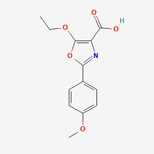 molecular formula C13H13NO5 B15355963 5-(Ethyloxy)-2-[4-(methyloxy)phenyl]-1,3-oxazole-4-carboxylic acid 