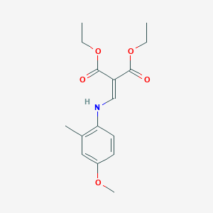 molecular formula C16H21NO5 B15355973 Diethyl 2-((4-Methoxy-2-methylphenylamino)methylene)malonate 