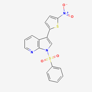 1-(Benzenesulfonyl)-3-(5-nitrothiophen-2-yl)pyrrolo[2,3-b]pyridine