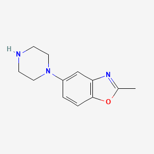 molecular formula C12H15N3O B15355978 2-Methyl-5-piperazin-1-yl-1,3-benzoxazole 