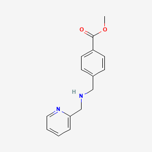 molecular formula C15H16N2O2 B15356001 Methyl 4-((pyridin-2-ylmethylamino)methyl)benzoate 