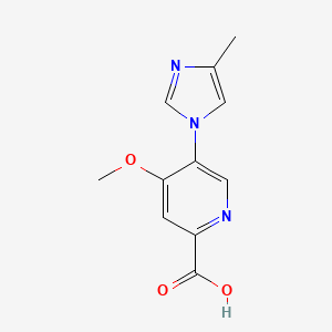 4-Methoxy-5-(4-methyl-1H-imidazol-1-yl)pyridine-2-carboxylic acid