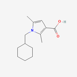 molecular formula C14H21NO2 B15356036 1-(Cyclohexylmethyl)-2,5-dimethylpyrrole-3-carboxylic acid 