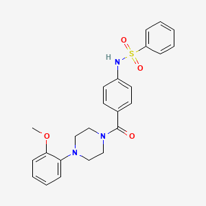 N-[4-[4-(2-methoxyphenyl)piperazine-1-carbonyl]phenyl]benzenesulfonamide